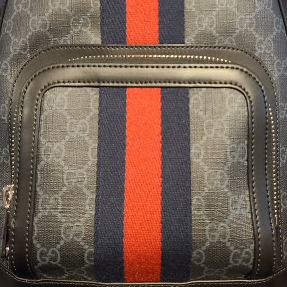 100% Real GUCCI Supreme Small Backpack – Black/Grey **rare item** - Picture 4 of 10